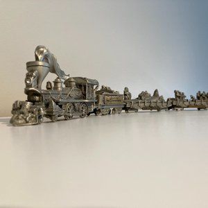 Collectable Fine Pewter Santa's Express Five piece Train